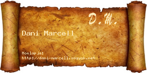 Dani Marcell névjegykártya